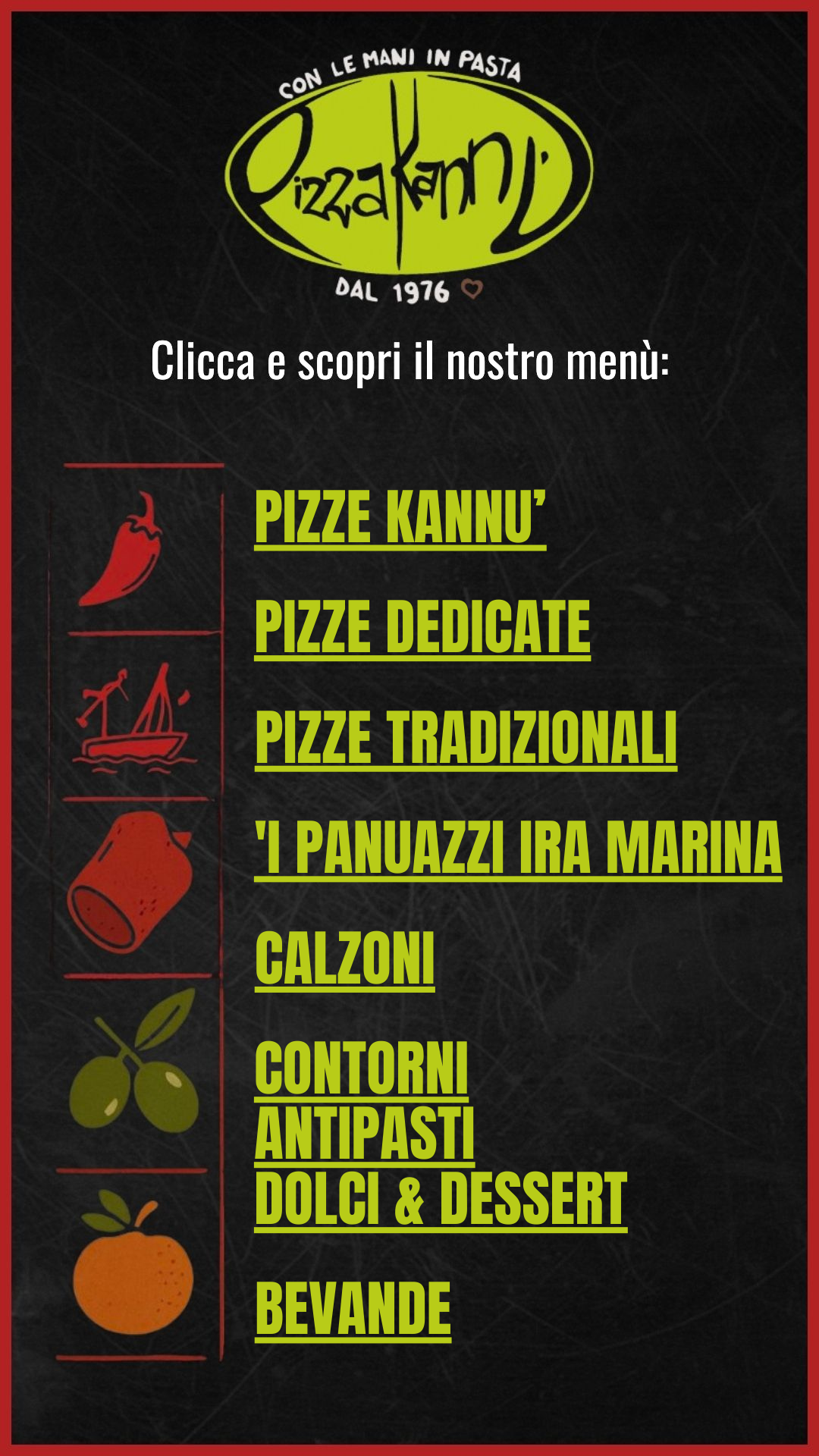 Immagine iniziale - Menu 1